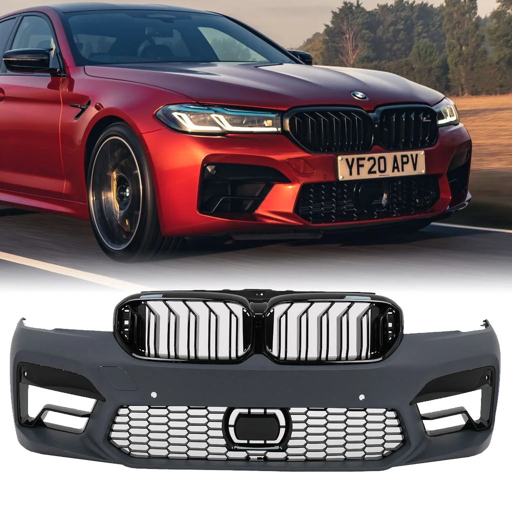 18-20 F90 to F90 LCI M5 Body Kit for BMW Carbon Fiber Hood Lip Front Bumper