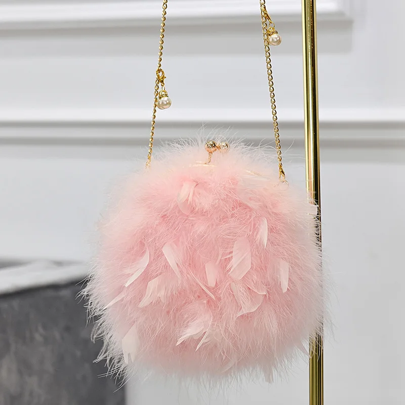 Ostrich discount feather purse