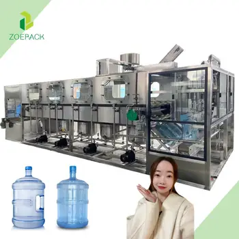 Automatic 5 Gallon 20L Bottle Water Bottling System Washing PC Barrel Refilling Filling Capping Machine