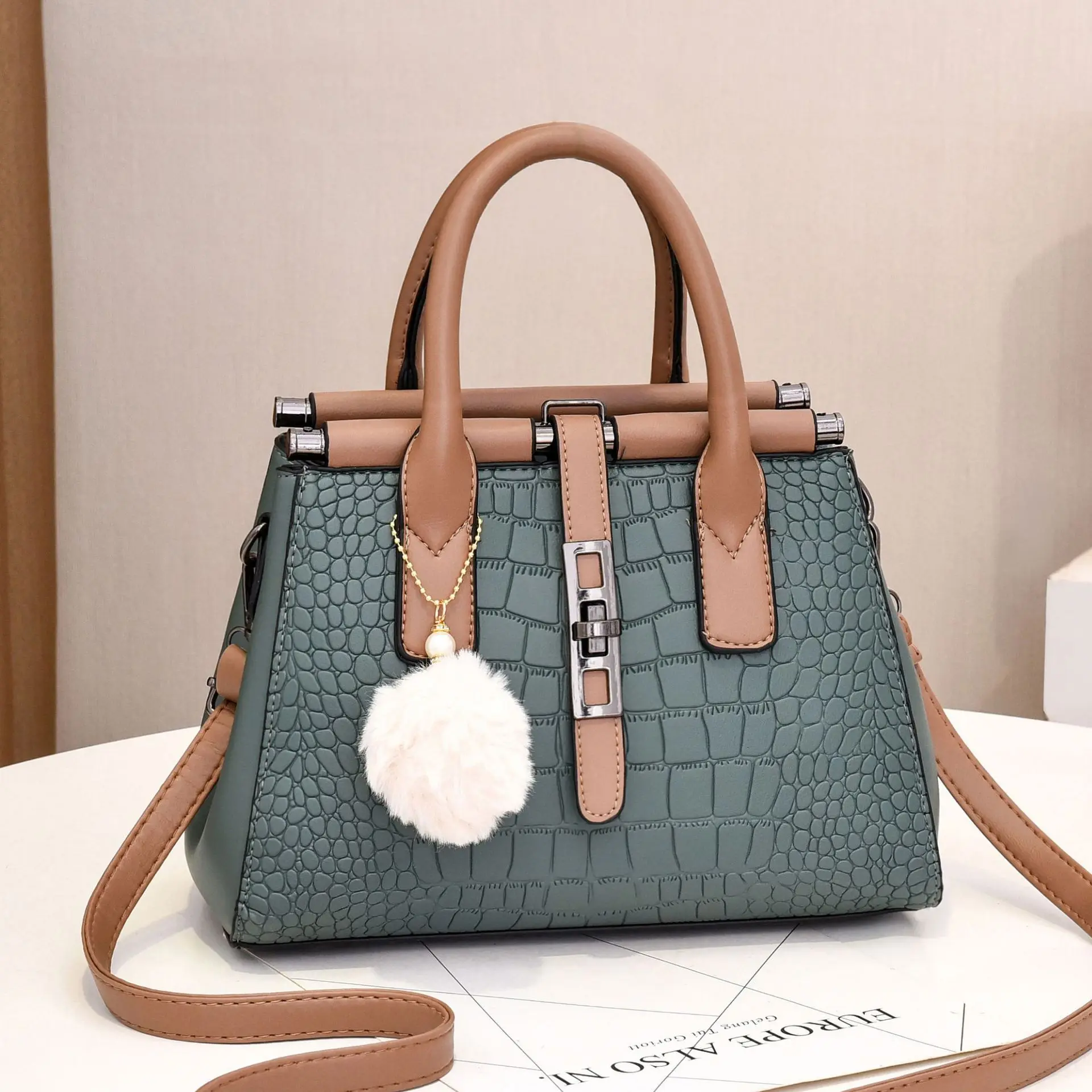 Ladies hand Bags stylish new fashion pu shoulder bags genuine leather Women  Handbags branded