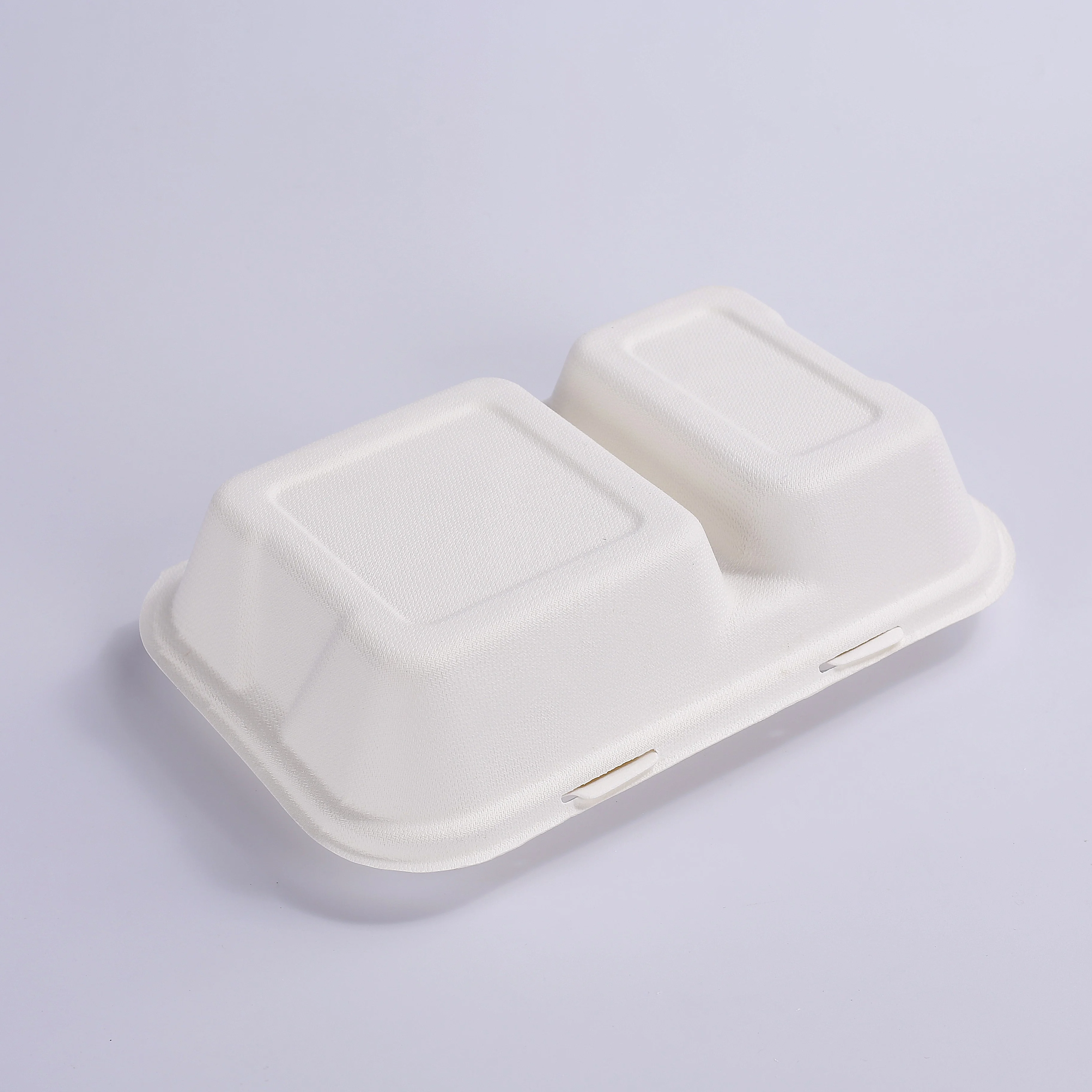 Eco Disposable Biodegradable Sugarcane Boxes Clamshell Takeaway Bagasse ...