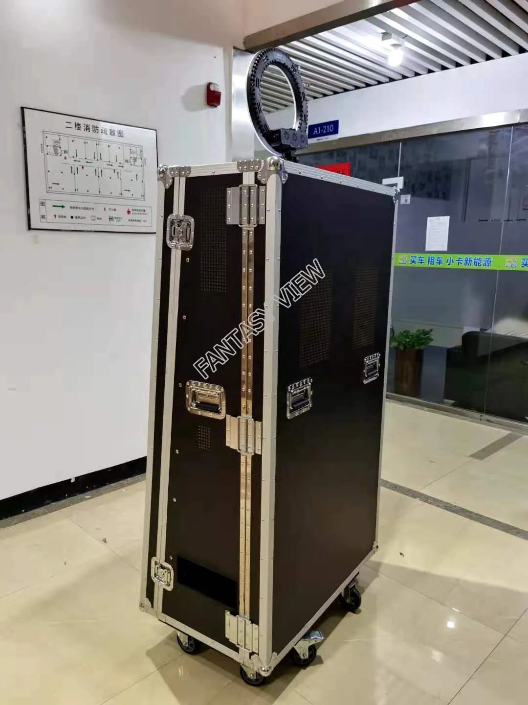Event Photobooth Shell Machine  Portable Magic Mirror Selfie Photo Booth Kiosk With Ring Led Light Frame