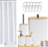 Complete set+shower curtain-white