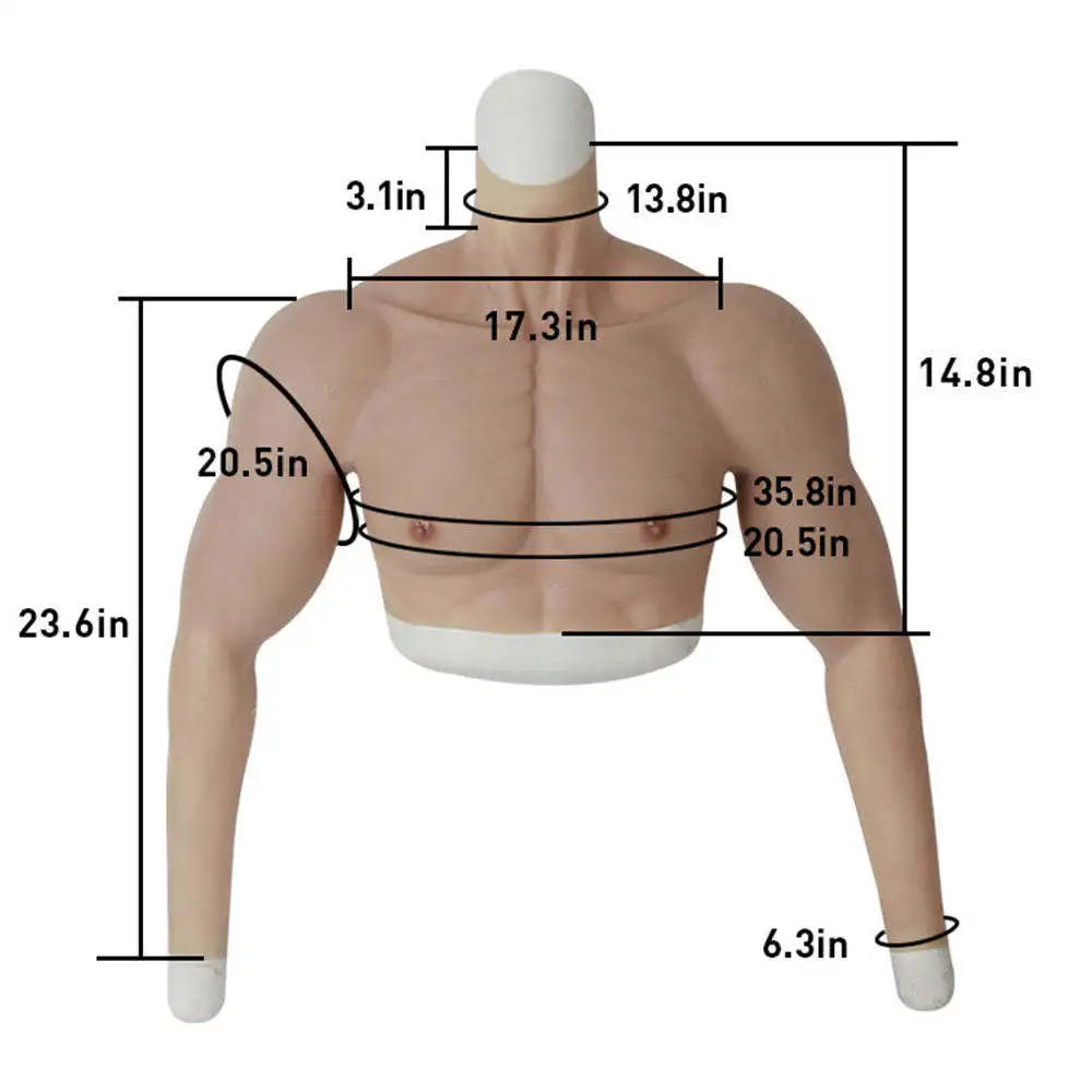 Actor Performance Muscle Enhancer Shirt Silicone Muscle Suit Artificial Musculus Pectoralis Cosplay Costume Crossdresser
