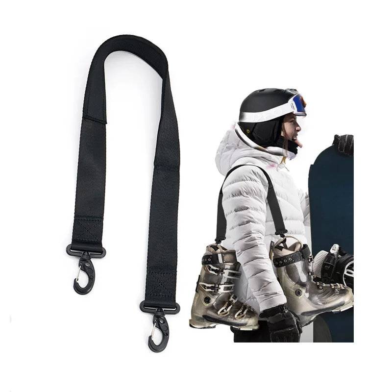 Ski Boot Carrier Straps Adjustable Snowboard Strap Shoulder Sling Leash for Women Men Snowboarding Ice Skates Skiing Accessories
