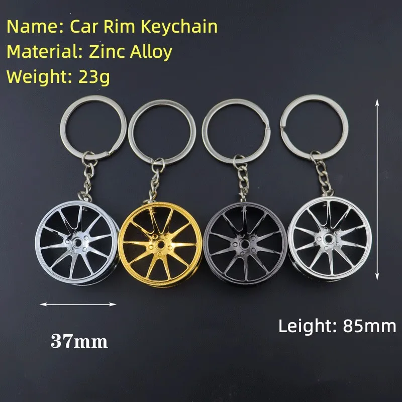 Wholesale Creative Metal Key Ring Rim Turbo Gear Brake Disc