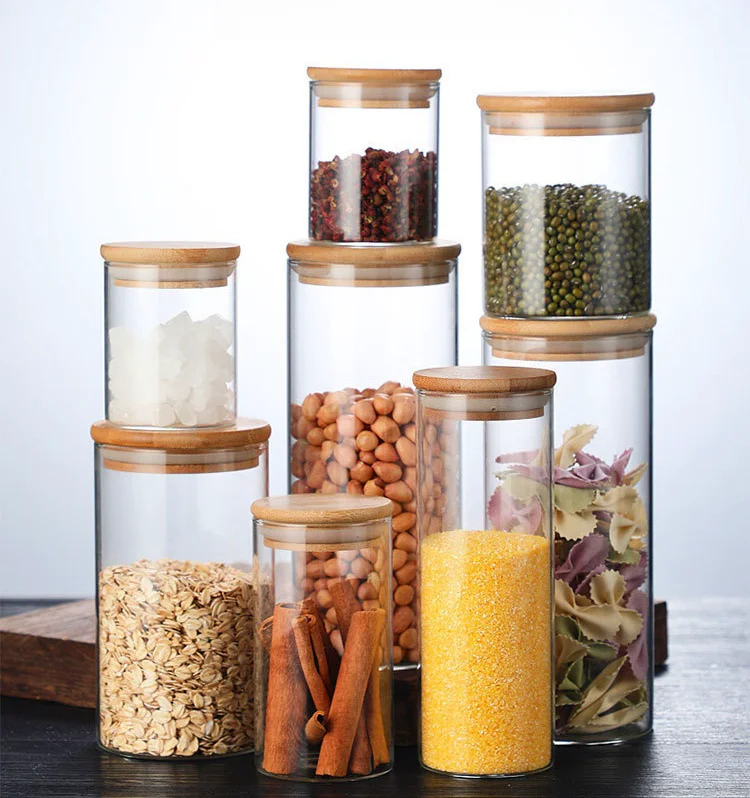 Minimalist Design Glass Food Storage Containers Kitcheen High 