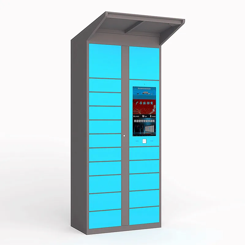 H1980-W1000-D500 Smart Parcel Locker with 21.5 Inch Touch Screen Android System Free Locker Software and QR Code Function-133082
