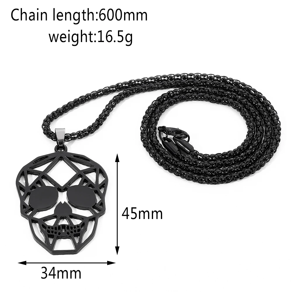 2020 fashion gothic skull necklace women