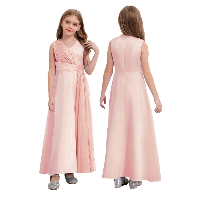 year 6 graduation dresses for 12 year olds LUOGENLI Girls 12-14 Tight Children's GIRL's Summer 2024 Children's Clothing New Children's Clothes Lace V Neck Short Sleeved Dress Dresses For Girls Size 6-7 7-8 Years Architectural A 6-14 12 Years Old Latest