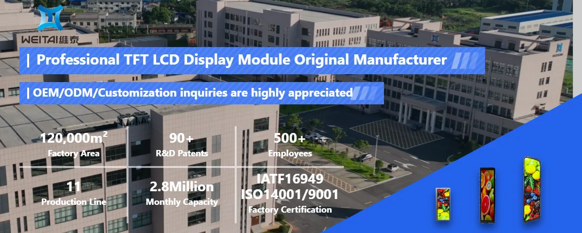 WEITAI 9.16 Inch IPS TFT LCD Module 462x1920 Resolution 400 Cd/m Brightness 4-Lane MIPI Interface LED Backlight Smart Home supplier