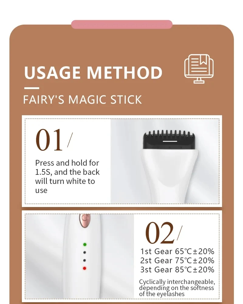 Wholesale Portable Eye Beauty Long Lasting Naturally Eyelashes Curling Electric Heated 5d