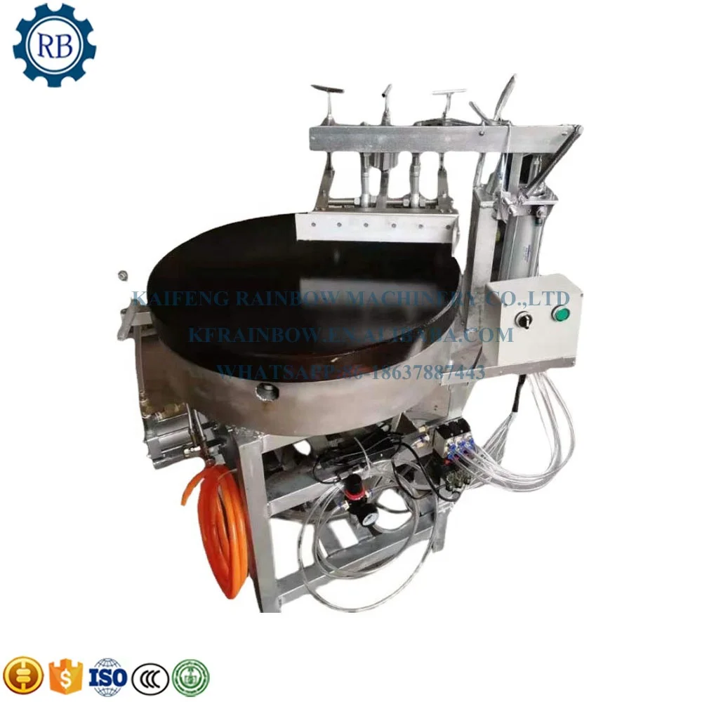 Electric Gas Heating Rotating Automatic Pancake Hot Plate Crepe Maker Making Machine With Customized Diameter