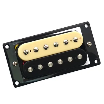 Micro Humbucker Double Bobinage Or/Noir – Manche 50 Mm Pour Les Paul Style