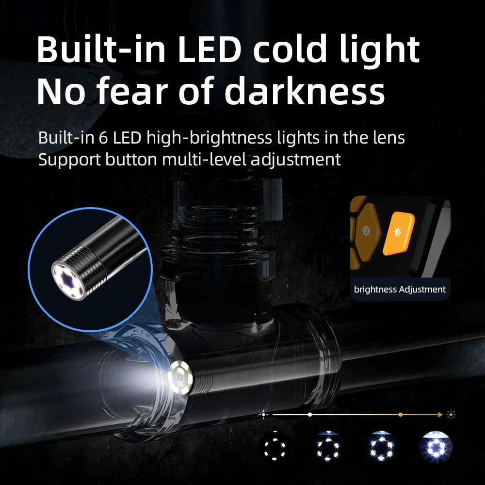 Портативный эндоскоп с ЖК-дисплеем 3 9 мм 5