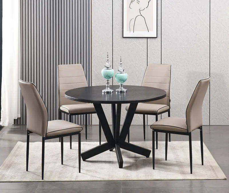 Modern Wood Round Dining Table Set Kitchen Chairs And Table Sets Home ...