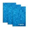 Feuille acrylique à paillettes bleues, 3 pièces