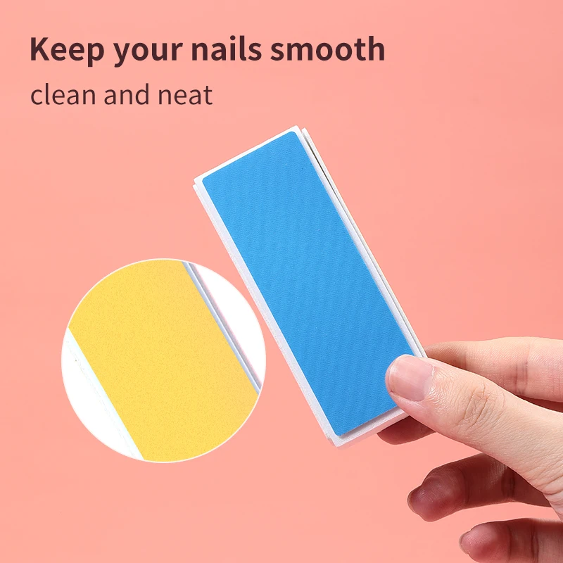 LMLTOP Custom Logo 4-Sided Polishing Pumice Nail File 9017 for Nail Art & Beauty Salon Use Nail Care Buffer with Custom Design