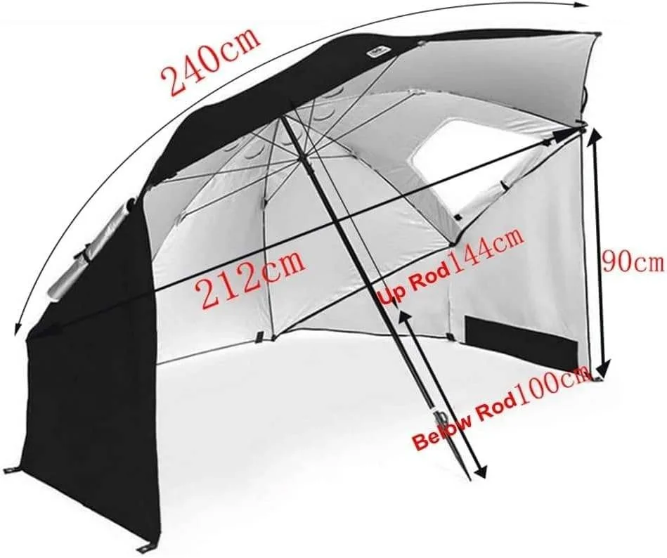 Windproof Uv-proof Beach Fishing Umbrella For Outdoor Camping_voghion.com