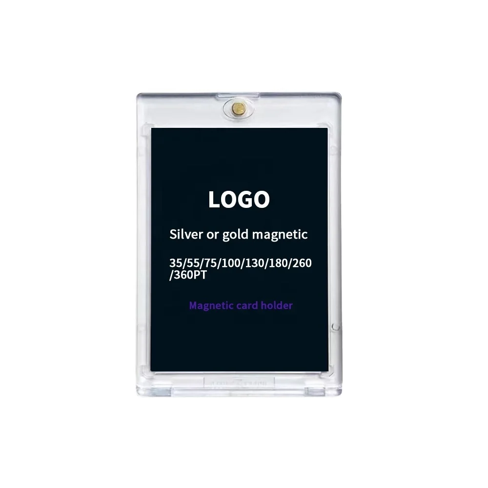 35Pt Uv Protection One Touch Magnetic Transparent Id Name Trading Business Card Case Holder