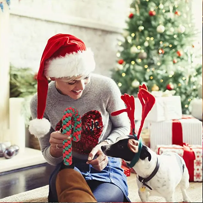Christmas Dog Toys Wholesale Rope Dog Toy Christmas Pet Christmas Toy