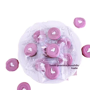 Purple Chocolate Heart-Shaped Sandwich Cookies Mint for Baking Cake Decoration Hot Milk Baby Ice Cream Toppers Accessories