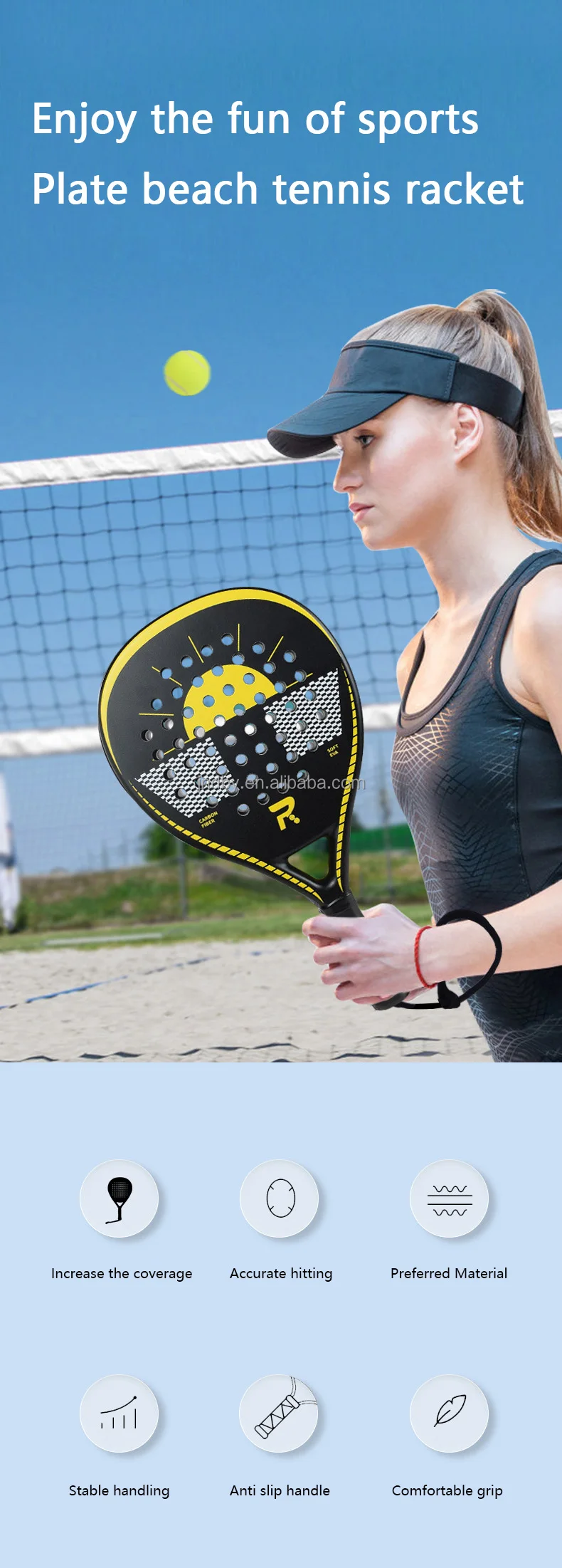 Paddle Racket Alibaba Professional Manufacturer Custom 18K Carbon Fiber Padel Rackets ...