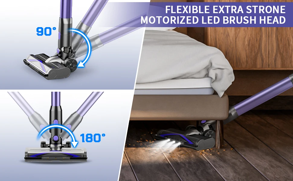 Onson 2024 Wireless Stick Vacuum Powerful Suction Led Electric Brush 0