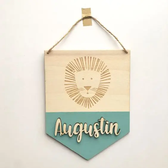 Macrame Sign Wooden Nursery Wall Decor Playroom Decor Wall Hanging Sign PlaqueNursery Wall Art Hanging