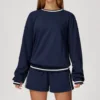 Navy Sweatshirt+ short sweatpants