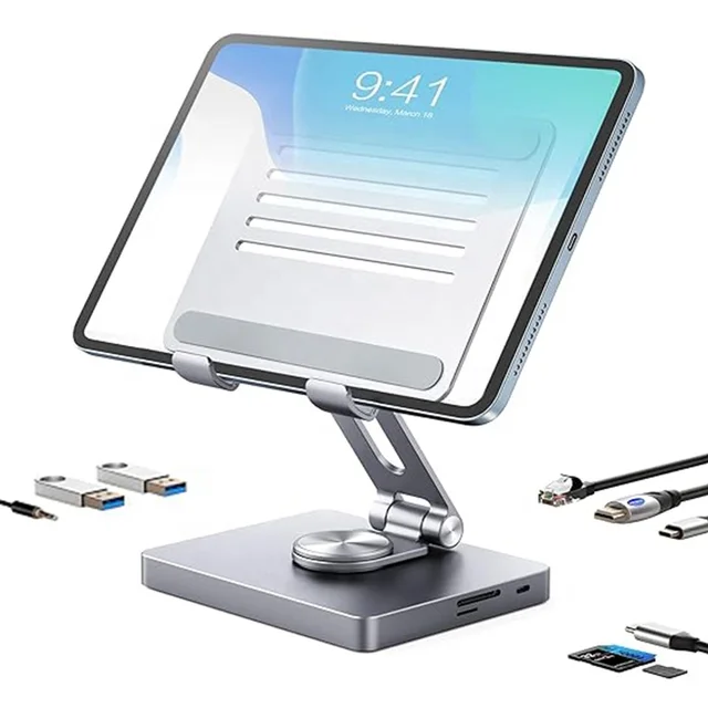 OEM/ODM Factory Wholesale 8in1 Laptop Stand Aluminium Alloy Foldable Laptop Stand Adjustable Laptop Stand