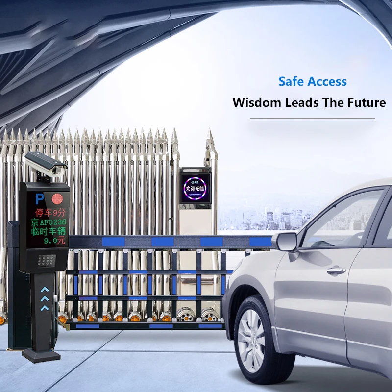 New Style Factory School Main Gate Driveway Design Automatic Retractable Folding Collapsible Fence Gate Electr Gates Auto Gate