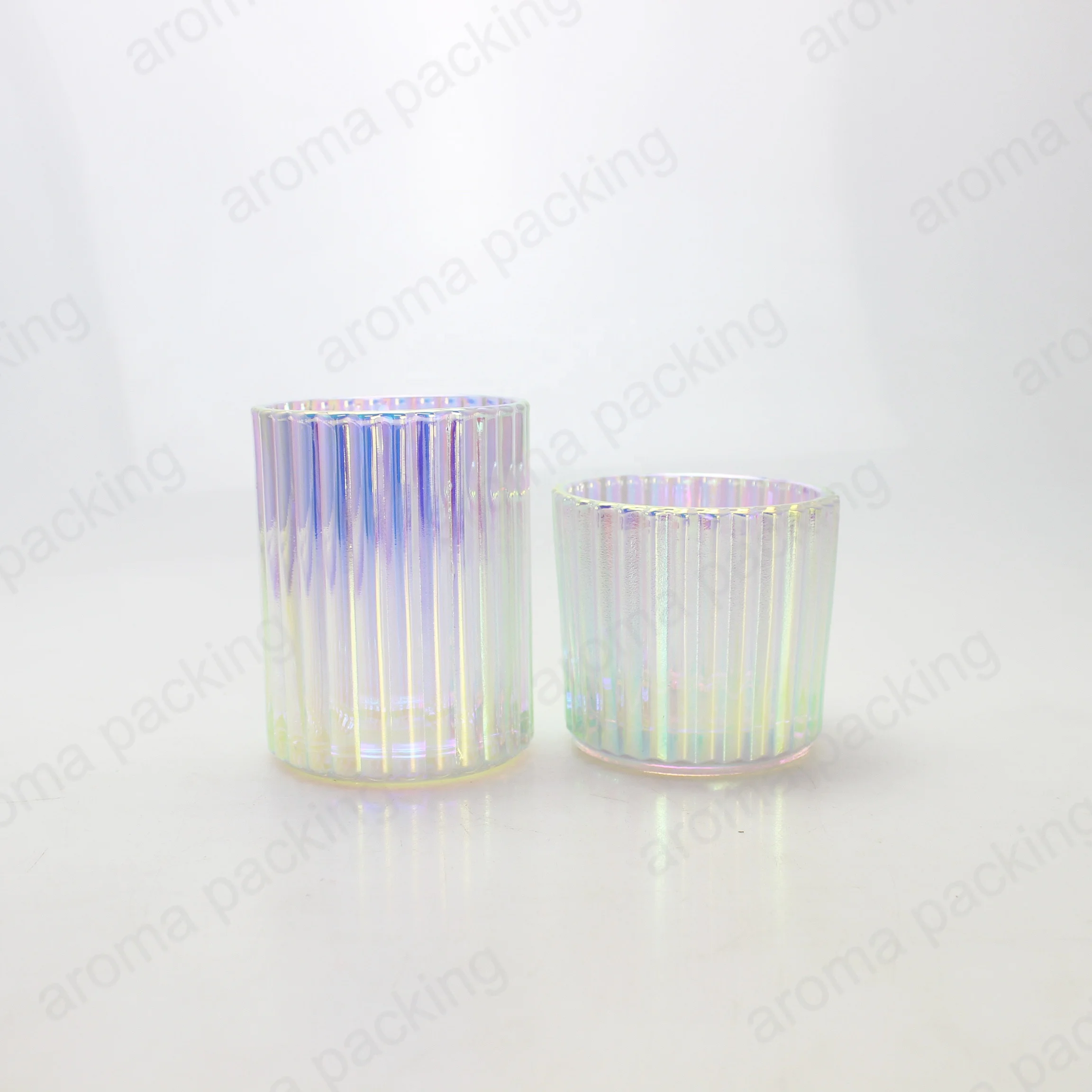 wholesale electroplated colorful iridescent plating glass