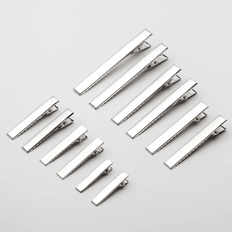 Сделай Сам золотые металлические зажимы для волос из нержавеющей стали без сгиба утка Билла крокодил заколки для волос для маленьких девочек