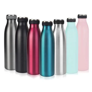 Custom Logo Drink Sports Water Bottle, Double Wall Stainless Steel Insulated  Thermos Water Bottle, Thermos Flask With Lid