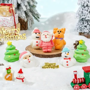 Best Selling 3D Christmas Candy Marshmallow China Individually Packaged Soft Bag Halal IMO Certificates Sweet Fruity Cartoon