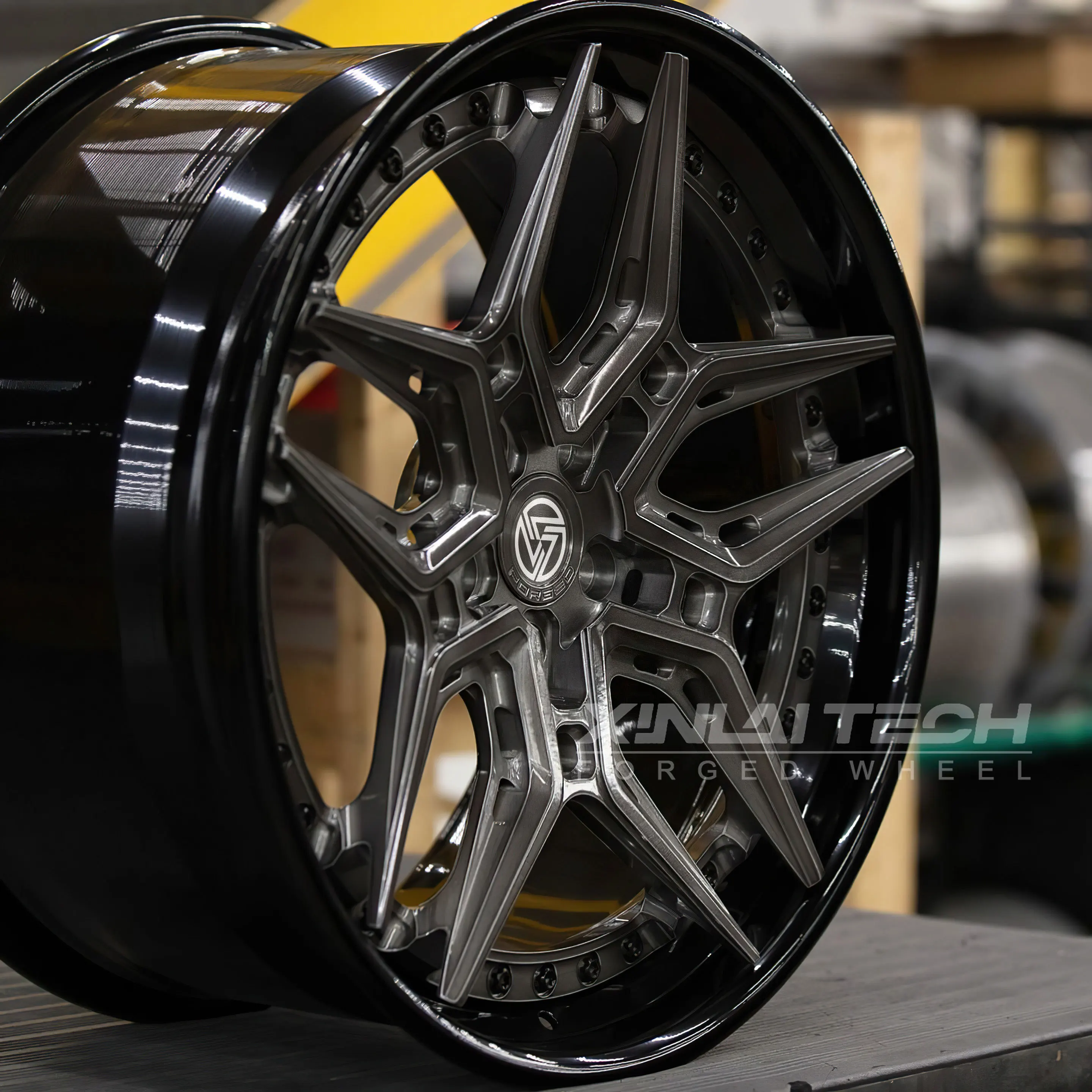 XL Grey Finished 2 Piece Forged Wheels 5x112 5x114.3 5x120 for BMW M3 M4 M5 Mercedes Benz C63 E63 Audi RS5 RS7 Wheels Rims - Image 4