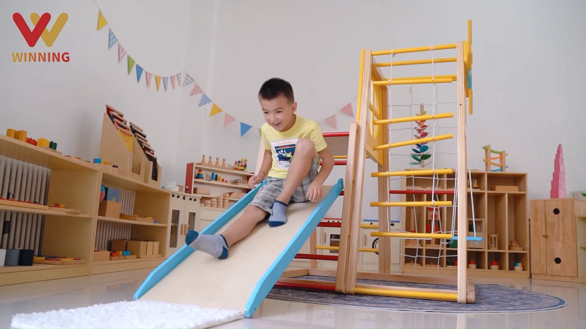 Indoor Playground Toddler Climber Slide Gym Play Set Activity Toddler