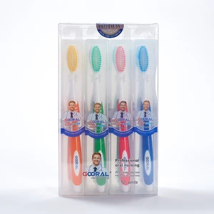 Custom Designed Adult Ultra White Soft Bristle Household Toothbrush Eco-Friendly Biodegradable PVC Packaging Disposable Chinese