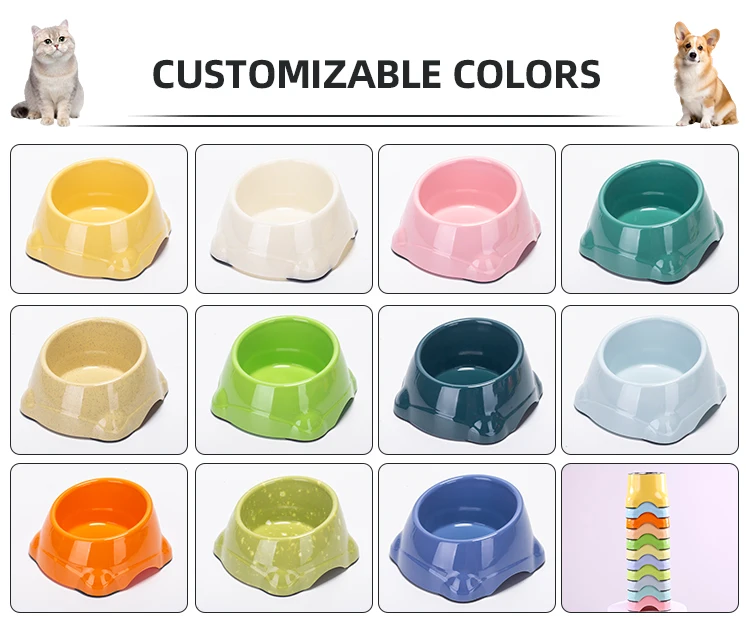 Wholesale Custom Round Pet Bowls Easy Cleaning Pet Feeder Bowls For