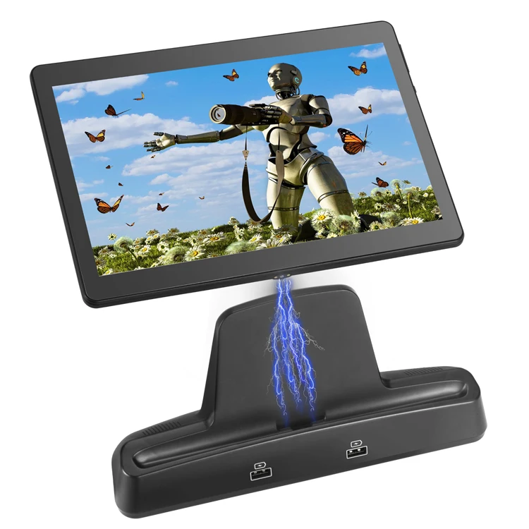 10inch Android Tablet All in One Restaurant Tab Android 9 Wireless Charging Tablet With Docking Station Industrial Tablet Pc