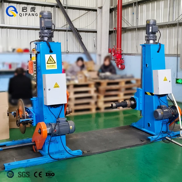 QP2500mm End-cone Shaftless Take up Pay off Wooden Reel Fiber Optic Winder Copper Pipe End Shaft  Winding Equipment