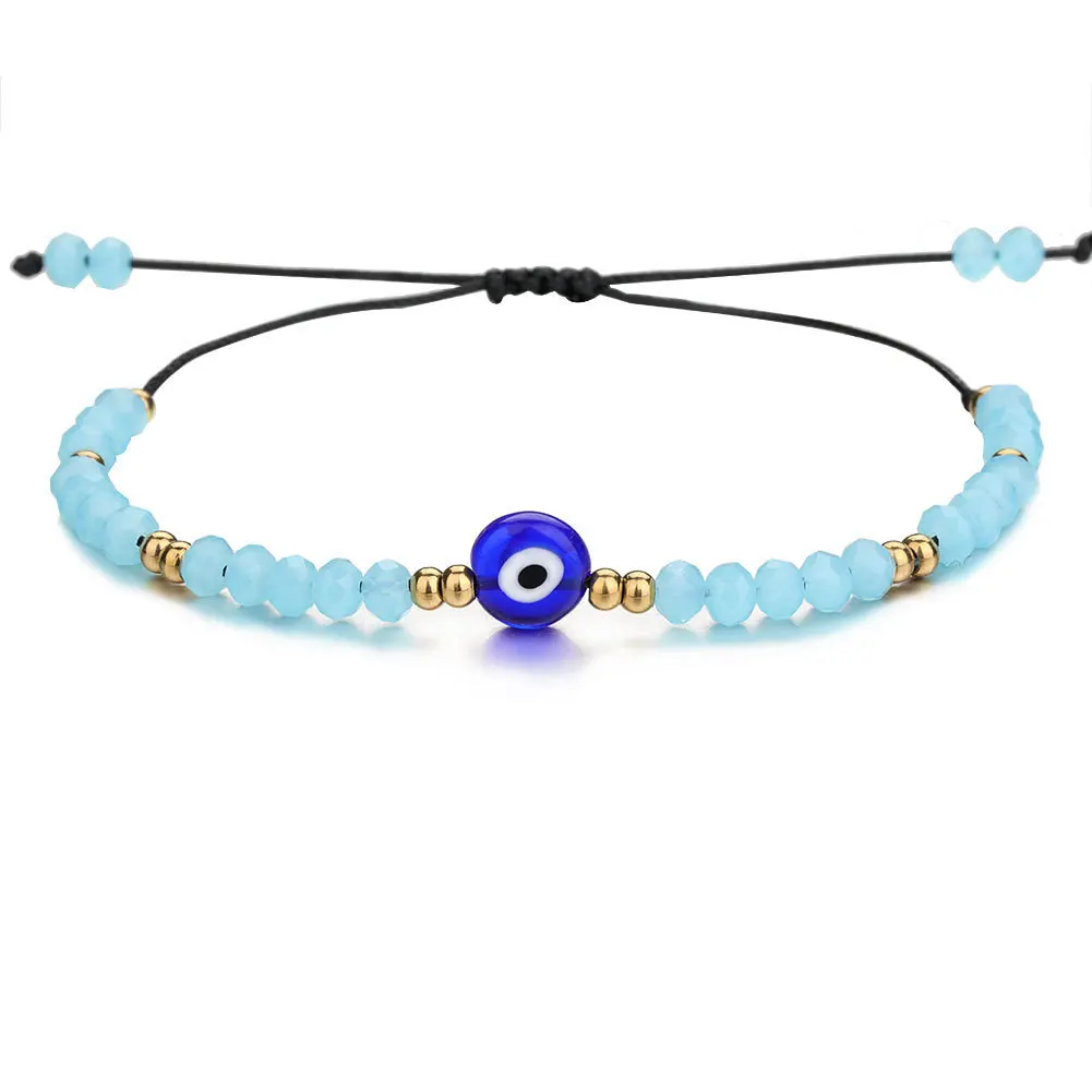 Wholesale Handmade Colored Mexican Bracelets Protection Mal De Ojo Bracelets Evil Eye Anklet Bracelets for Women
