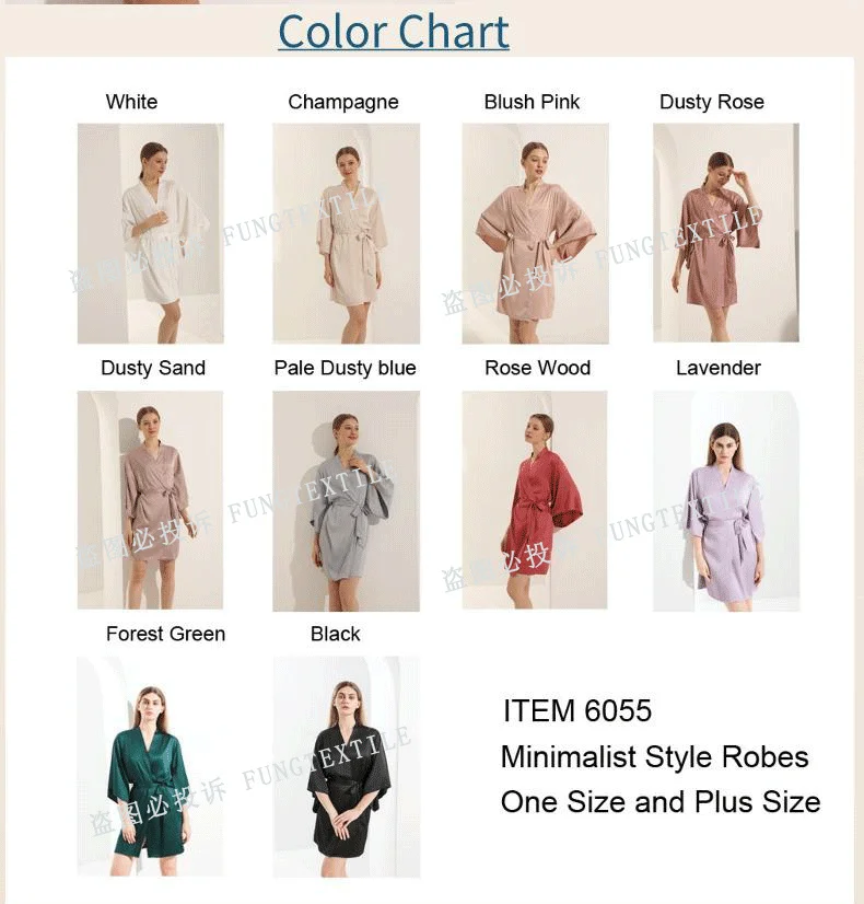 Picture of Luxury Satin Minimalist Style Robes In New Colors – Satin Loungewear Oem
