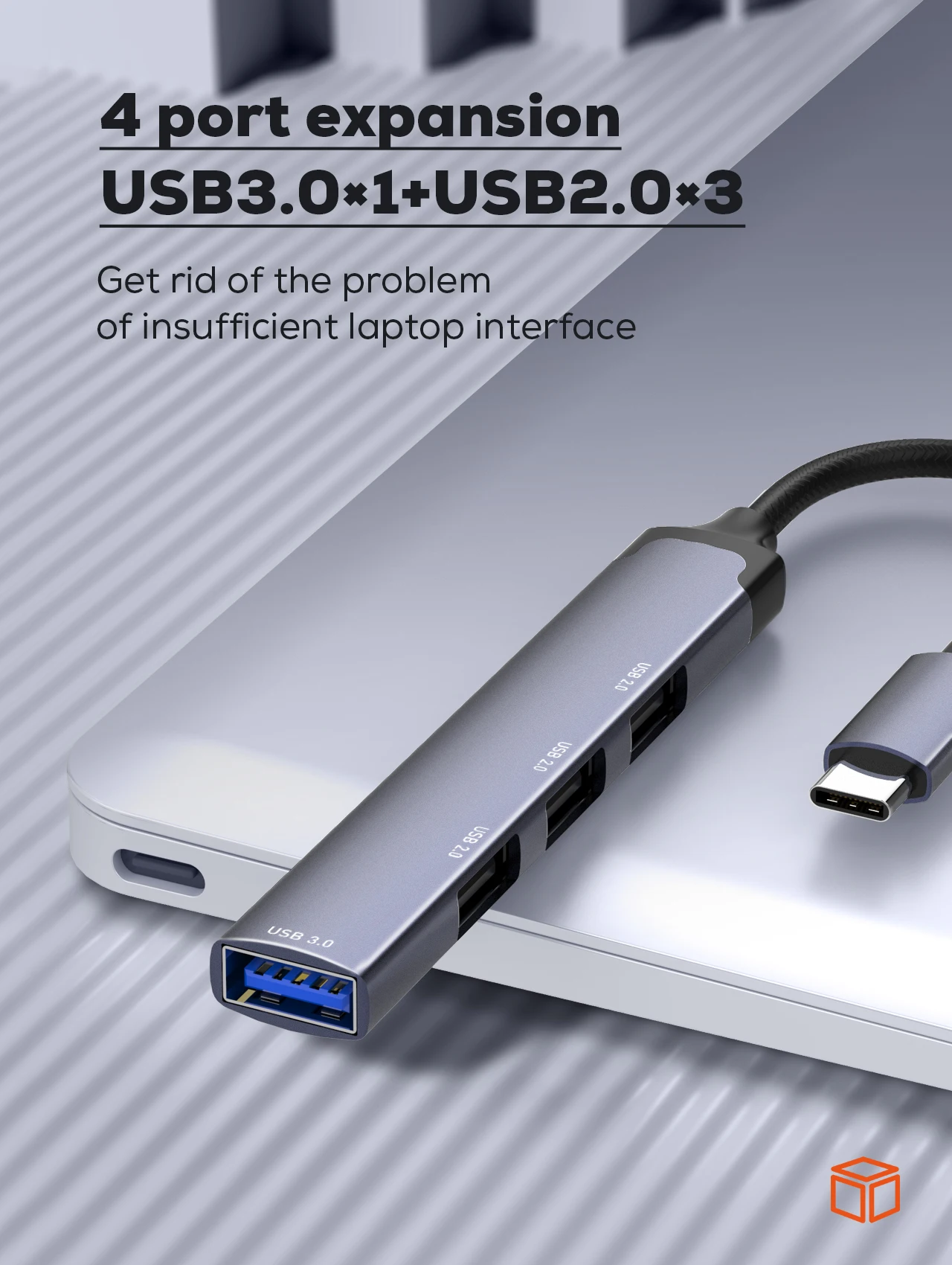 Gadgetoo Ldnio Ds-34U Type-C Hub Docking Station 4 In 1