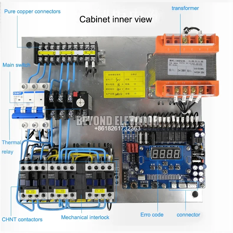 Full Dumbwaiter Control Panel with Wiring /home Lift Controller System with Call Panel Full Kit 2 Floors Villa Elevator
