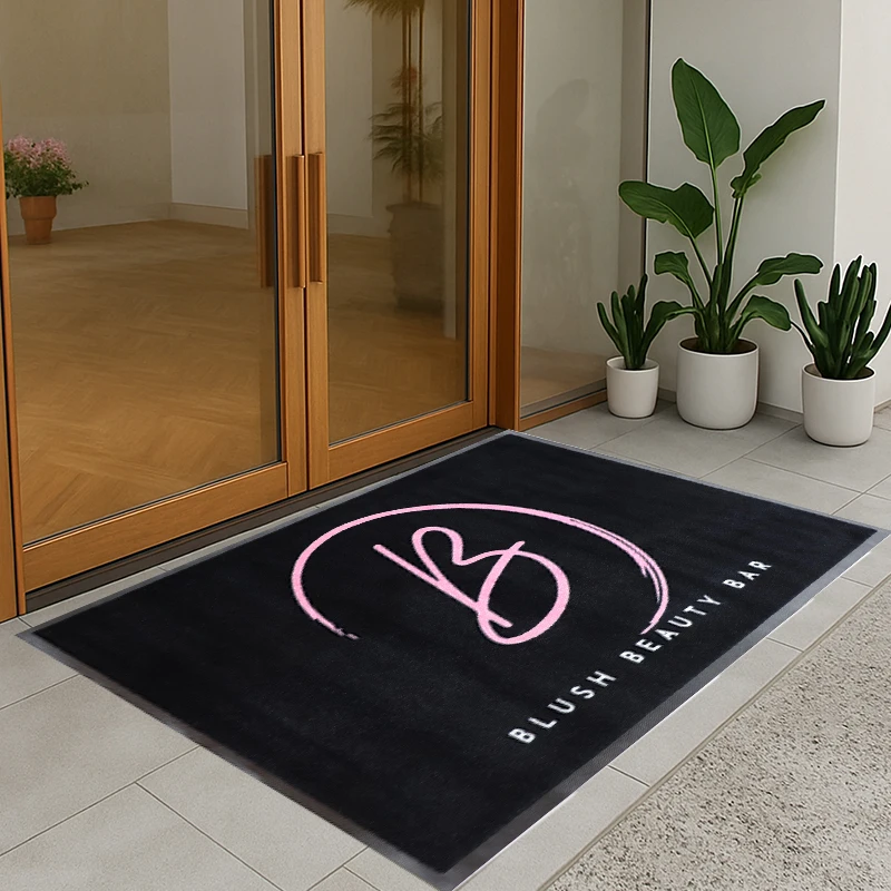 Custom Logo Entrance Mats  Store-Branded Floor Mats Durable Non-Slip Design for High-Traffic Areas