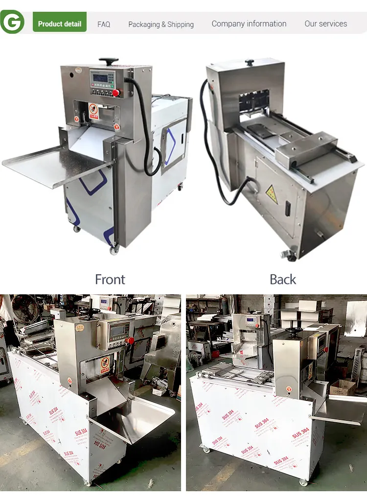 Rebanadora De Carne Fully Automatic Commercial Wide Frozen Fish Meat Bacon Slice Cut Make Slicer 4 Rolls Machine