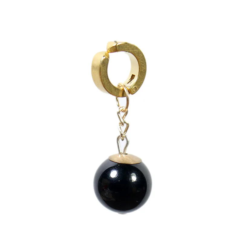 XR Anime Cartoon Vegetto Potara Ball Earrings Black Son Goku Zamasu Z Fusion Earrings Cosplay Jewelry Agate