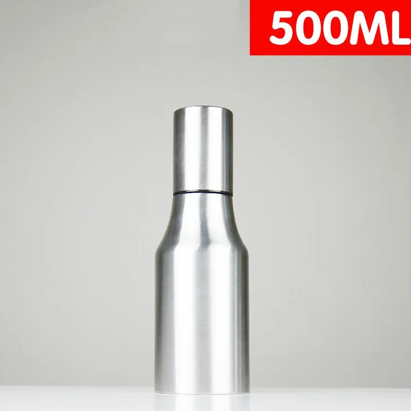 Venda quente de aço inoxidável óleo garrafa com palha tampa-durável ferrugem-resistente cozinha óleo dispensador para...
